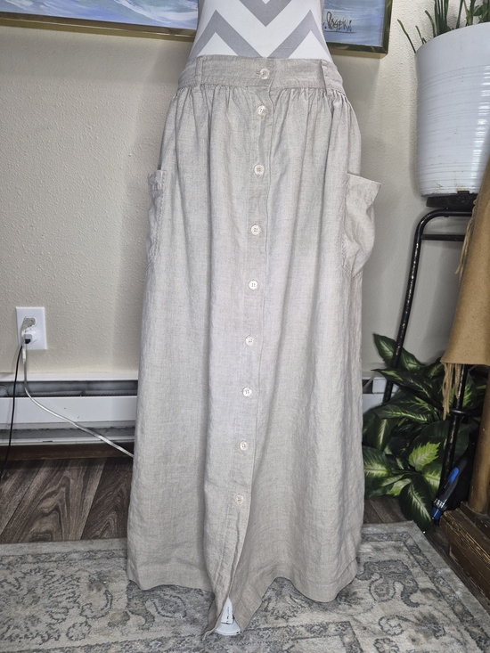 Eddie Bauer Dresses & Skirts - Vintage Eddie Bauer Womens Linen Button Down Maxi Skirt